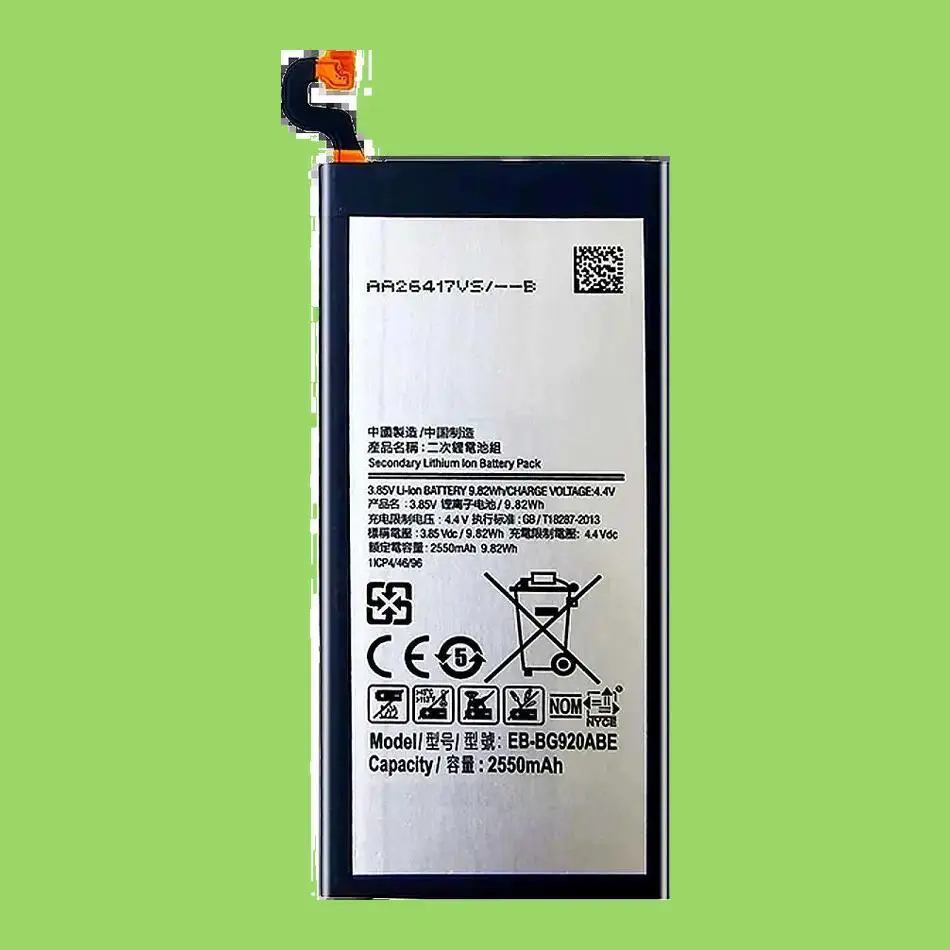 Стабильный аккумулятор для мобильного телефона 2550 мАч для Samsung Galaxy S6 G9200 G920 G920f G920i G920A G920S G920L G920K EB-BG920ABE
Стабильный аккумулятор для мобильного телефона 2550 мАч для Samsung Galaxy S6 G9200 G920 G920f G920i G920A G920S G920L G920K EB-BG920ABE