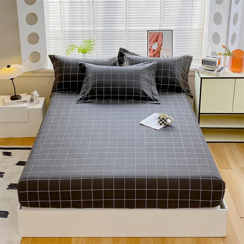 1pc Soft Bedsheets Pure Cotton Fitted Sheet Plaid Style Bed Linen Home Elastic Bed Cover roupa de cama (No Pillowcase)
1pc Soft Bedsheets Pure Cotton Fitted Sheet Plaid Style Bed Linen Home Elastic Bed Cover roupa de cama (No Pillowcase)