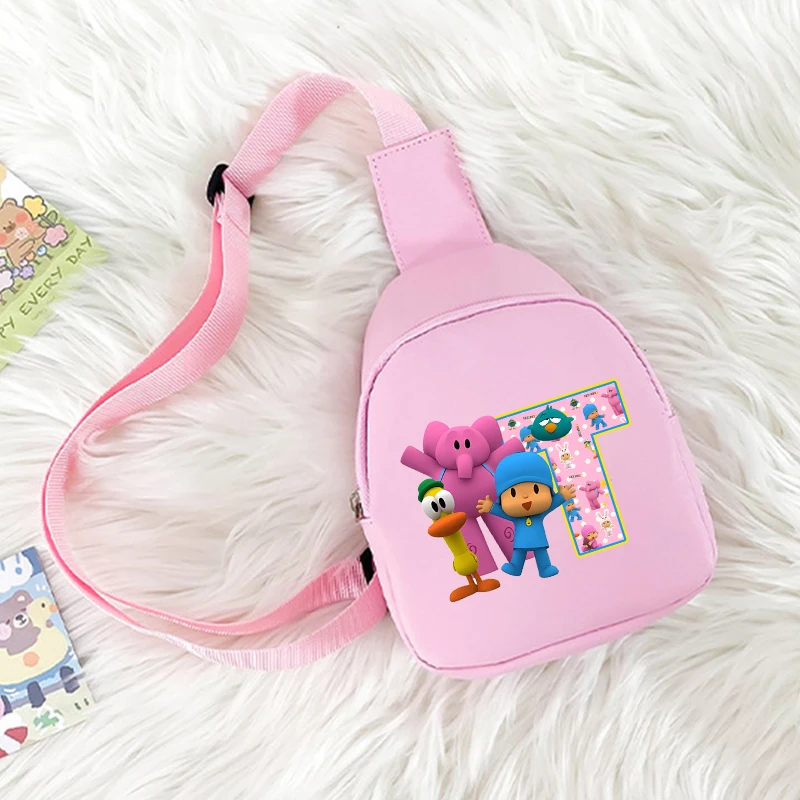 Pocoyos Series Shoulder Crossbody Bag Pink Cartoon Elly A-Z Small Chest Bag Cute Print Wallet Storager Pouch Funny Birthday Gift
Pocoyos Series Shoulder Crossbody Bag Pink Cartoon Elly A-Z Small Chest Bag Cute Print Wallet Storager Pouch Funny Birthday Gift
