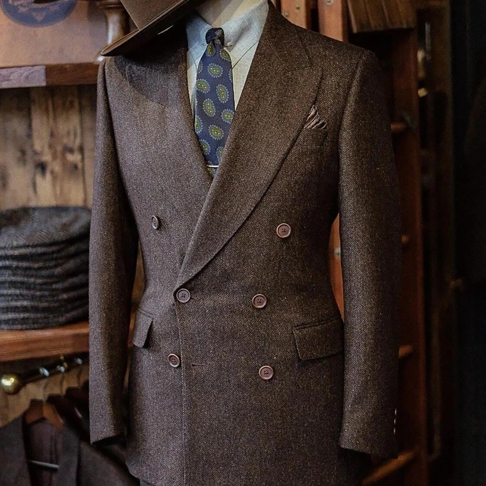 Business Men Suit Double-breasted Peaked Lapel 2 Pieces(Jacket+Pants) Male Blazer and Trousers Set Formal Wedding Party Wear
Business Men Suit Double-breasted Peaked Lapel 2 Pieces(Jacket+Pants) Male Blazer and Trousers Set Formal Wedding Party Wear