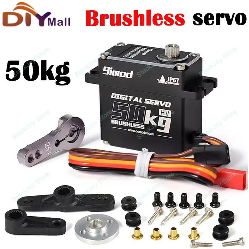 50KG Brushless Servo 180 270 360 Degree Aluminum Digital 14V HV Waterproof For 1/8 1/10 1/12 RC Crawler Car Boat Robot Projects
50KG Brushless Servo 180 270 360 Degree Aluminum Digital 14V HV Waterproof For 1/8 1/10 1/12 RC Crawler Car Boat Robot Projects