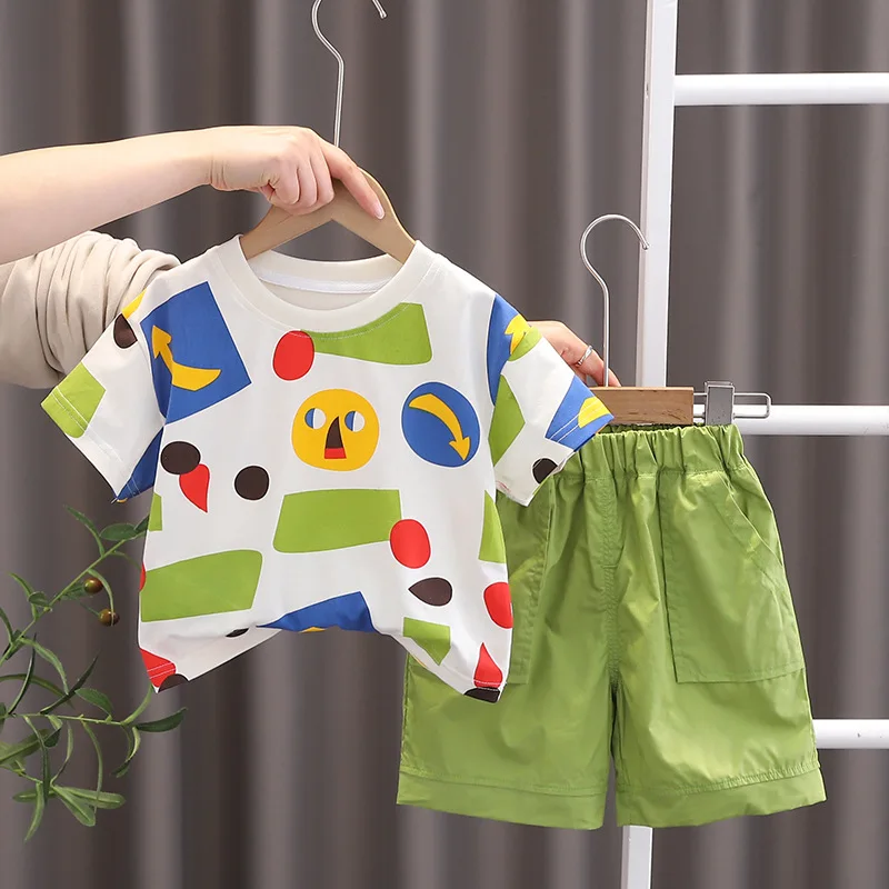 Summer Boys Clothes Sets Short-sleeve T-shirts+shorts 2pcs/set Sports Suits for Kids Children Tracksuits Toddler Baby Outfits
Summer Boys Clothes Sets Short-sleeve T-shirts+shorts 2pcs/set Sports Suits for Kids Children Tracksuits Toddler Baby Outfits