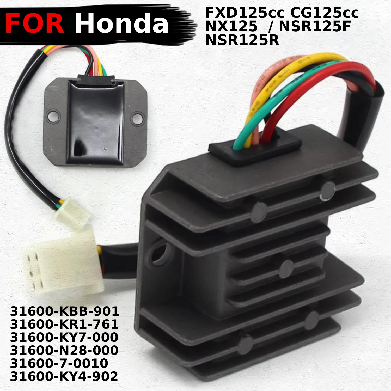 OEM:31600-KBB-901 Motorcycle 12V Voltage Regulator Rectifier Parts For Honda FXD125cc CG125cc NX125 NSR125F NSR125R Accessories
OEM:31600-KBB-901 Motorcycle 12V Voltage Regulator Rectifier Parts For Honda FXD125cc CG125cc NX125 NSR125F NSR125R Accessories
