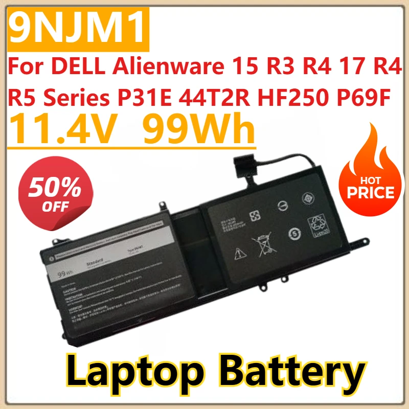 Новый аккумулятор для ноутбука 9NJM1, 11,4 В, 99 Втч для DELL Alienware 15 R3 R4 17 R4 R5 серии P31E 44T2R HF250 P69F MG2YH
Новый аккумулятор для ноутбука 9NJM1, 11,4 В, 99 Втч для DELL Alienware 15 R3 R4 17 R4 R5 серии P31E 44T2R HF250 P69F MG2YH
