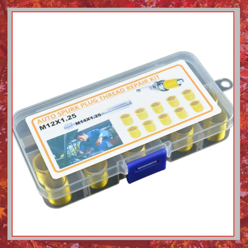Spark Plug Thread Repair Kit M12x1.25 Inserts & M14x1.25 Tap Kit Spark Plug Thread Repair Tools for Automotive Engine Repair
Spark Plug Thread Repair Kit M12x1.25 Inserts & M14x1.25 Tap Kit Spark Plug Thread Repair Tools for Automotive Engine Repair