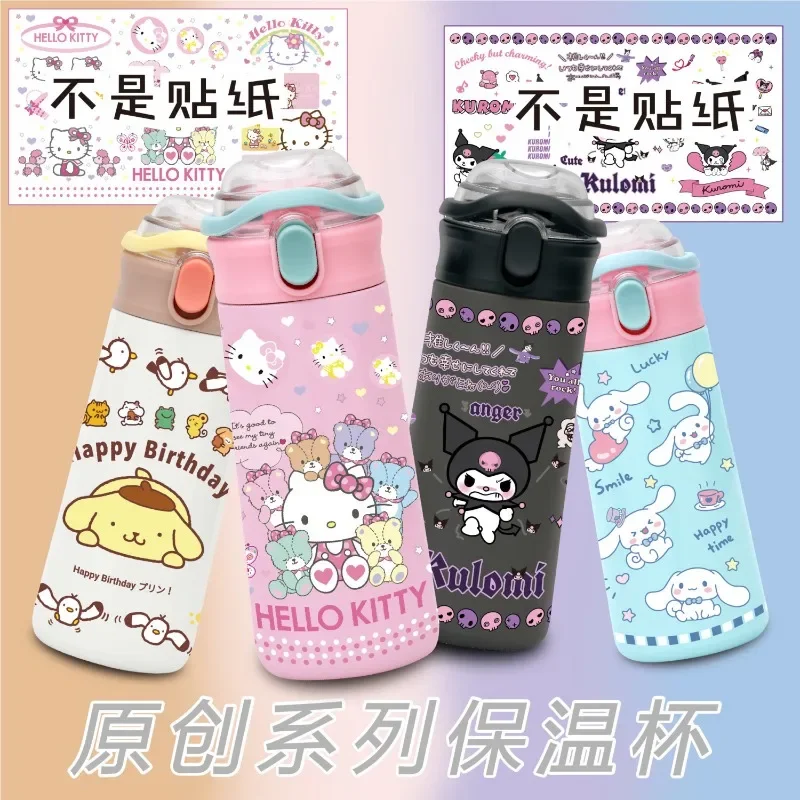 New 500ML Cute Sanrio Cinnamoroll Kuromi Hello Kitty Insulated Water Cup Girls Student Straw Stainless Steel Water Bottle Gift
New 500ML Cute Sanrio Cinnamoroll Kuromi Hello Kitty Insulated Water Cup Girls Student Straw Stainless Steel Water Bottle Gift