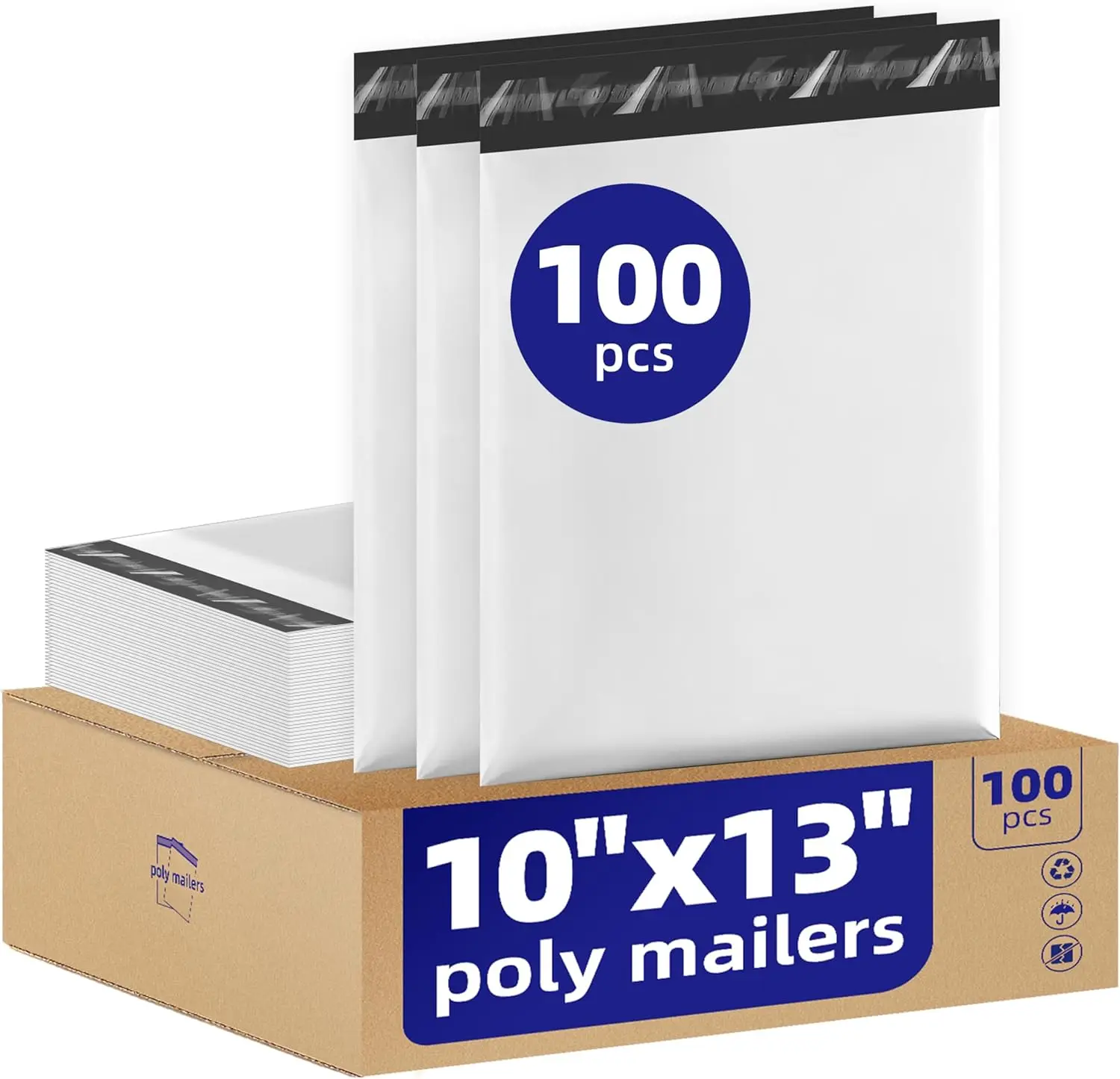 100pcs Poly Mailers 10x13 for Shipping, Waterproof Self Seal Bags, White
100pcs Poly Mailers 10x13 for Shipping, Waterproof Self Seal Bags, White