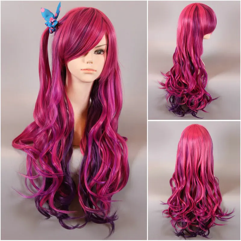 Rose Red Purple Gradient Synthetic Wig Long Curly Hair Wig For Woman For Holiday Parties Halloween Cosplay Use Fashion Elegant
Rose Red Purple Gradient Synthetic Wig Long Curly Hair Wig For Woman For Holiday Parties Halloween Cosplay Use Fashion Elegant