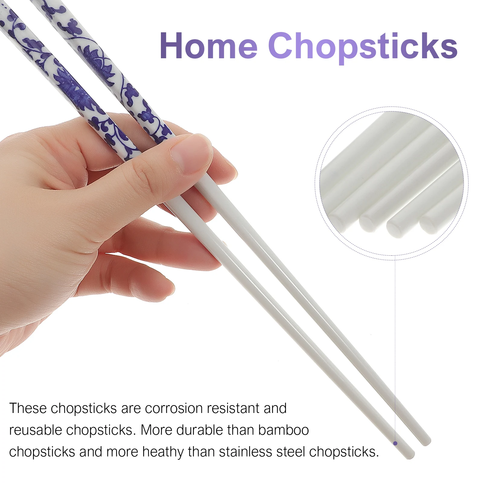 5Pairs Blue White Porcelain Ceramic Chopsticks Long Reusable Chinese Tableware Home Restaurant Dinner Ceramic Chopsticks
5Pairs Blue White Porcelain Ceramic Chopsticks Long Reusable Chinese Tableware Home Restaurant Dinner Ceramic Chopsticks