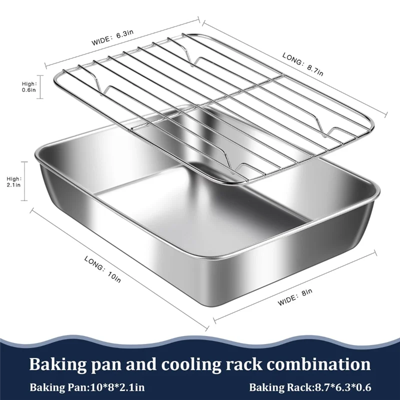 【Today-Only!】Baking Sheet Set Of 2, Stainless Steel Cookie Sheet Baking Sheet Pan, Non Toxics & Heavy Duty & Easy Clean
【Today-Only!】Baking Sheet Set Of 2, Stainless Steel Cookie Sheet Baking Sheet Pan, Non Toxics & Heavy Duty & Easy Clean