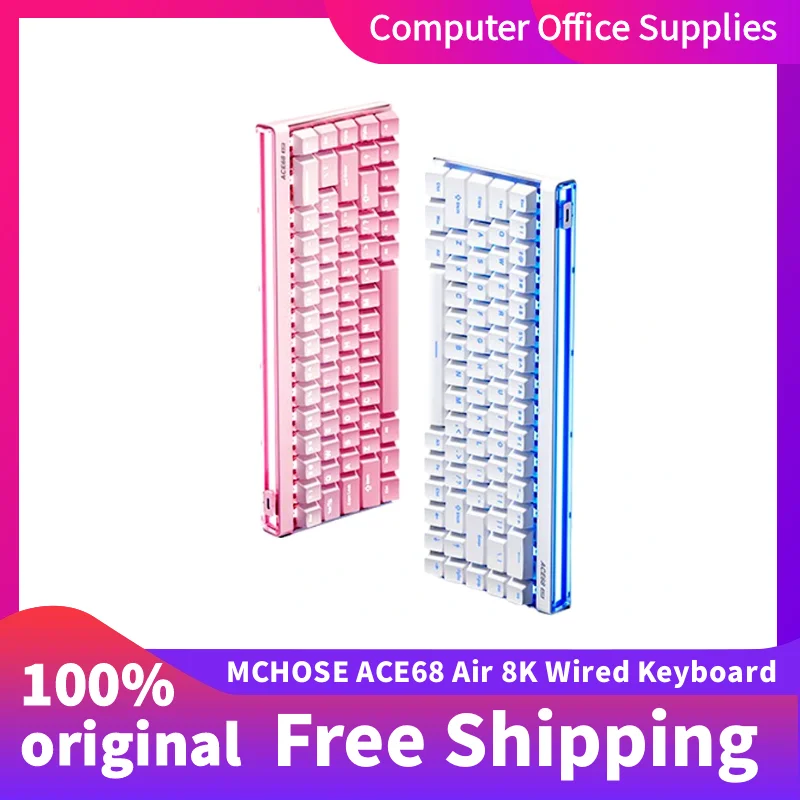 MCHOSE ACE68 Air Magnetic Switch 8K Gaming Wired Mechanical Keyboard RT0.01MM 128K 0.1MS High Performance Gaming Keyboard
MCHOSE ACE68 Air Magnetic Switch 8K Gaming Wired Mechanical Keyboard RT0.01MM 128K 0.1MS High Performance Gaming Keyboard