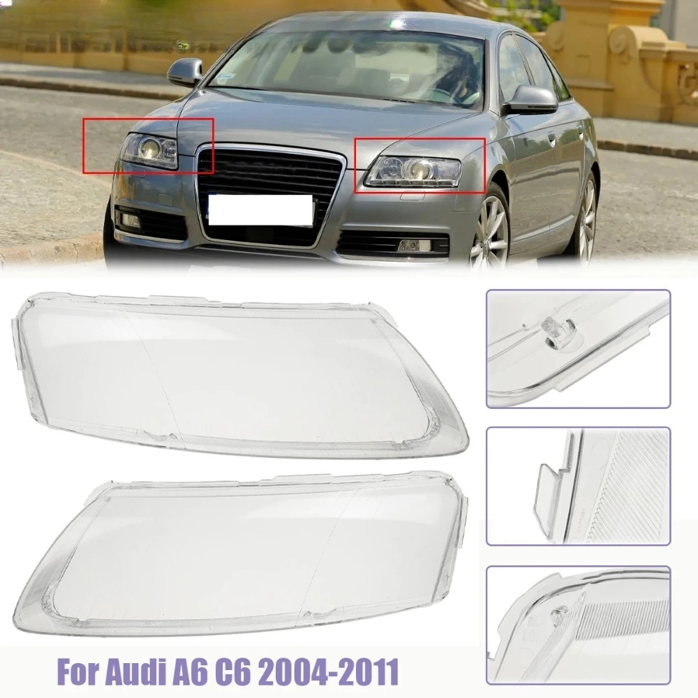 Car Front Headlight Lens Cover Auto Shell Headlamp Lampshade Transparent Head Light Lamp Cover For Audi A6 C6 2004-2011
Car Front Headlight Lens Cover Auto Shell Headlamp Lampshade Transparent Head Light Lamp Cover For Audi A6 C6 2004-2011
