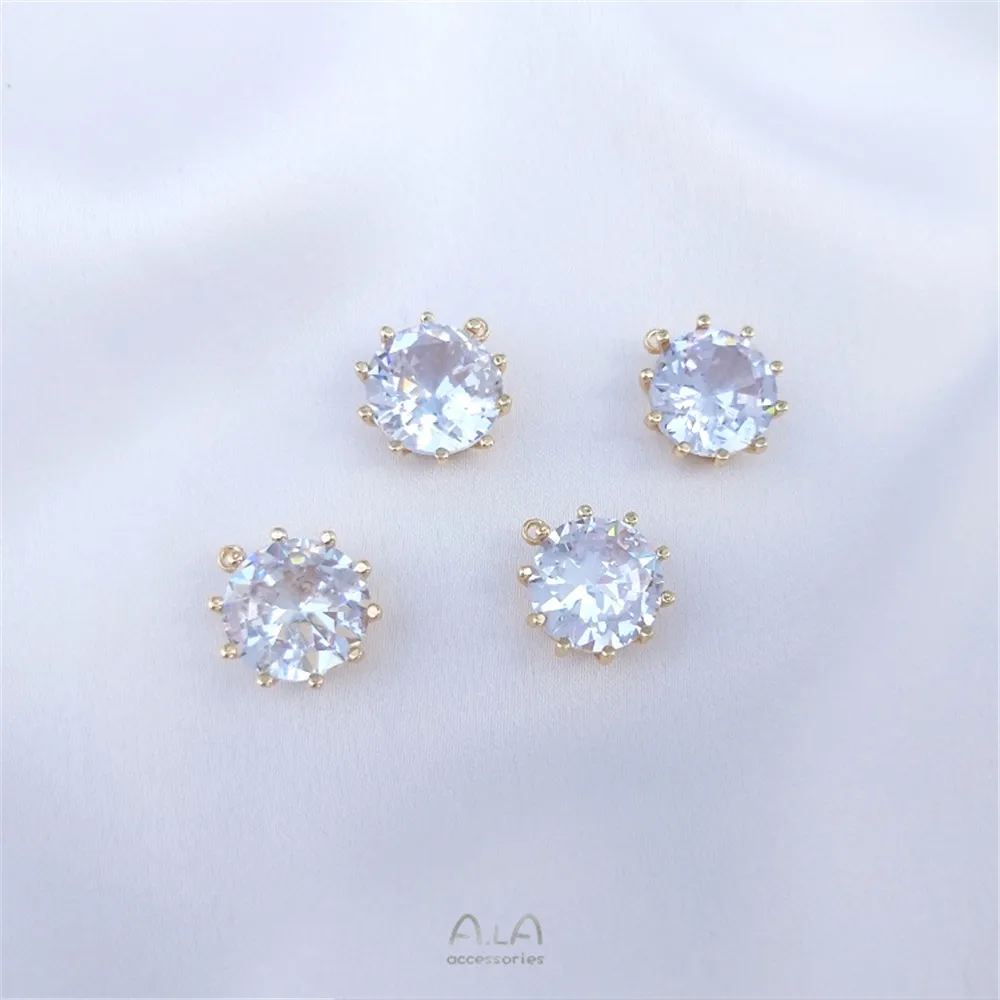 Zirconium flash pendant 14K covered gold 11mm single large zircon pendant handmade diy jewelry earrings bracelet pendant
Zirconium flash pendant 14K covered gold 11mm single large zircon pendant handmade diy jewelry earrings bracelet pendant