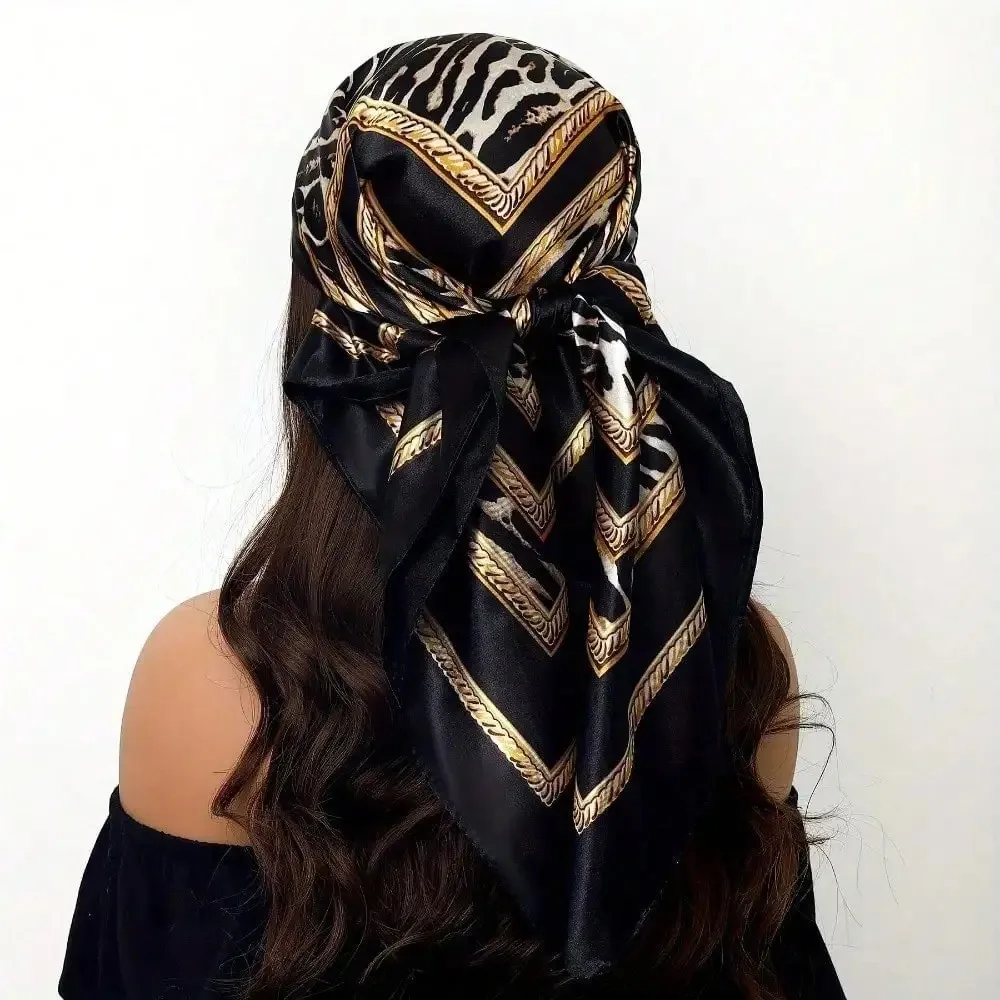 Women's Classic Leopard Print Square Scarf – Fashionable Thin Scarf, Soft Touch Headscarf &Hairband, Windproof Sand Turban Shawl
Women's Classic Leopard Print Square Scarf – Fashionable Thin Scarf, Soft Touch Headscarf &Hairband, Windproof Sand Turban Shawl
