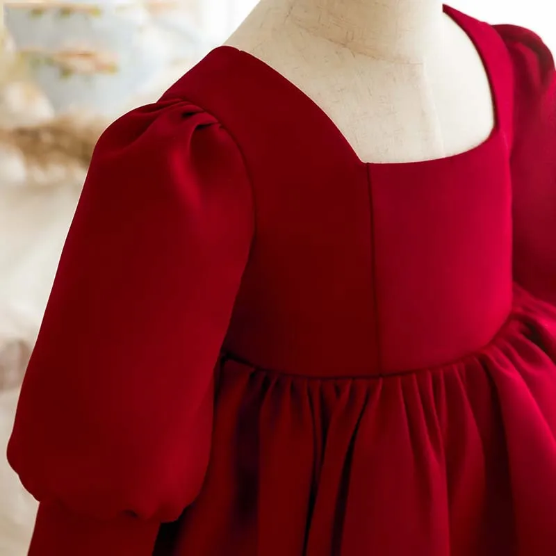 Children's First Birthday Party Dress for Baby Girls, Red Stylish Flower Girl Princess Dress for Spring
Children's First Birthday Party Dress for Baby Girls, Red Stylish Flower Girl Princess Dress for Spring