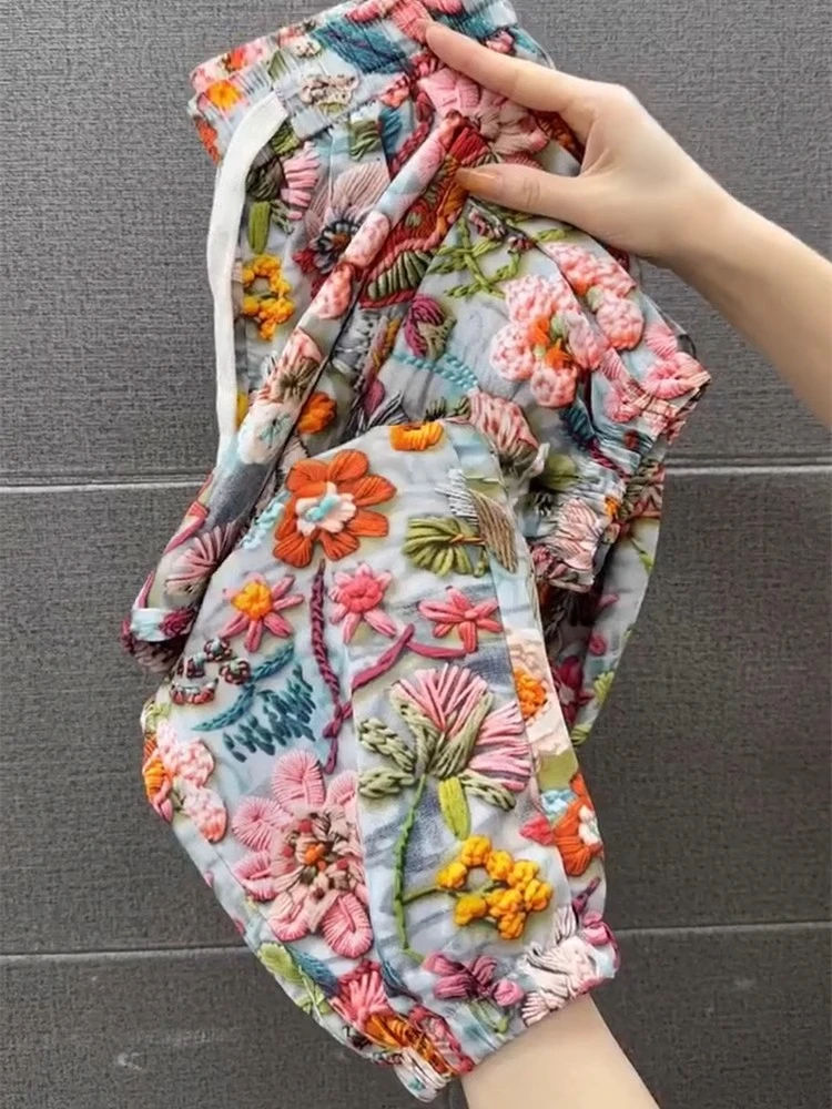 Fashion Y2k Printed Casual Pants Summer Thin Ice Silk Sweatpants High Waist Retro Street Loose Haren Pants Flower Trousers Women
Fashion Y2k Printed Casual Pants Summer Thin Ice Silk Sweatpants High Waist Retro Street Loose Haren Pants Flower Trousers Women