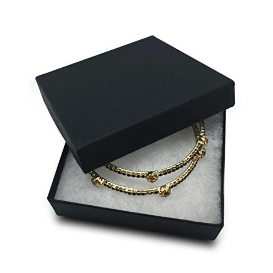 TheDisplayGuys - 100-Pack 33 Cotton Filled Cardboard Paper Jewelry Boxes Gift Case - Matte Black 3.5 x 3.5 x 1.0 - for Shipping
TheDisplayGuys - 100-Pack 33 Cotton Filled Cardboard Paper Jewelry Boxes Gift Case - Matte Black 3.5 x 3.5 x 1.0 - for Shipping