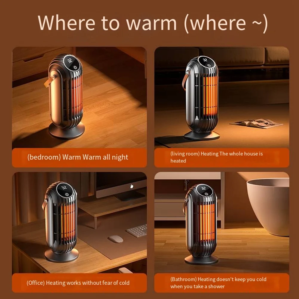 INLIG-Space Heater 1500W Intelligent Desktop PTC Fast Heating 4 Heat Settings For Home Office Bedroom
INLIG-Space Heater 1500W Intelligent Desktop PTC Fast Heating 4 Heat Settings For Home Office Bedroom