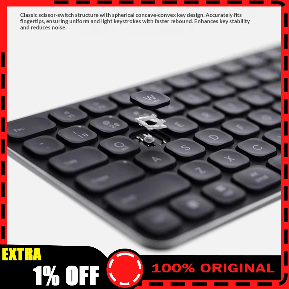 Беспроводная клавиатура Rapoo E9300G с легкими ножничными переключателями 3,9 мм², удобная для пальцев, мультирежимное подключение, офисная клавиатура, аксессуары для ПК
Беспроводная клавиатура Rapoo E9300G с легкими ножничными переключателями 3,9 мм², удобная для пальцев, мультирежимное подключение, офисная клавиатура, аксессуары для ПК