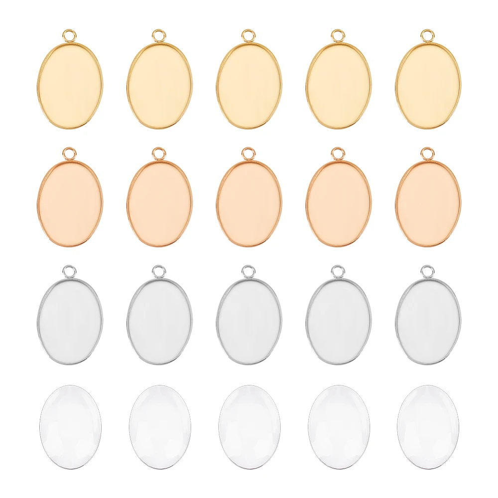 30Pcs 3 Colors 304 Stainless Steel Pendant Cabochon Settings Plain Edge Bezel Cups Oval
30Pcs 3 Colors 304 Stainless Steel Pendant Cabochon Settings Plain Edge Bezel Cups Oval