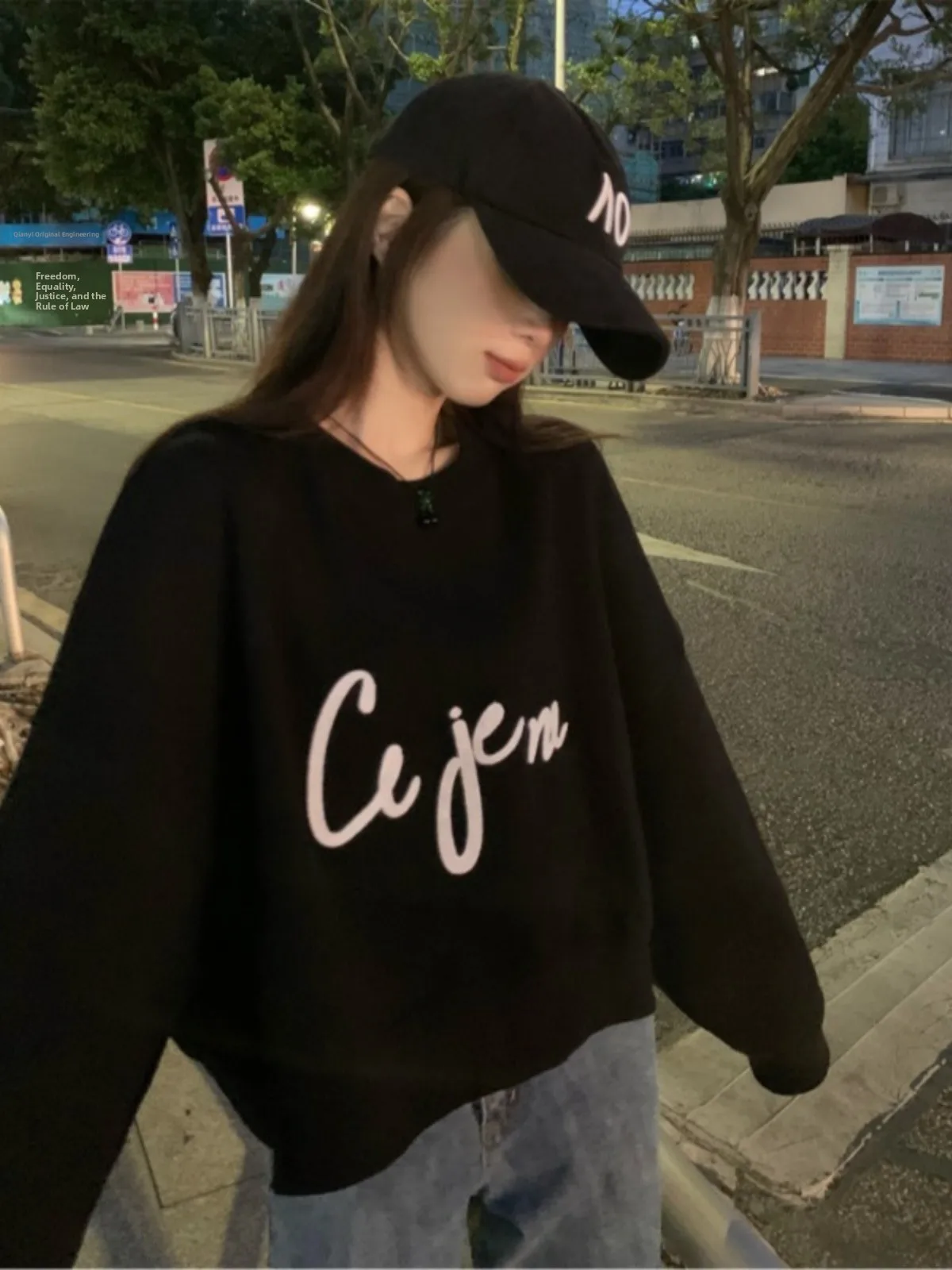 Pink Fce Lined Oversized ort Sweatirt with Embroidery Crew Ne Pullover for Students Autumn Winter Loose Top
Pink Fce Lined Oversized ort Sweatirt with Embroidery Crew Ne Pullover for Students Autumn Winter Loose Top