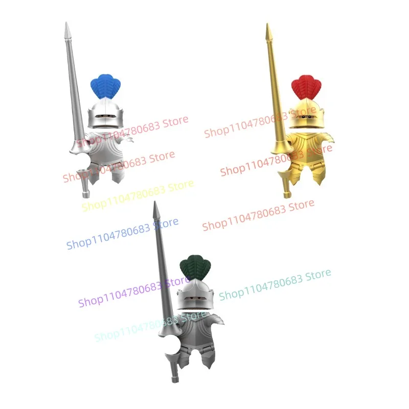MOC Building Blocks Medieval Gold Pike Knight Mini Action Doll Assembly Model Ornaments Cartoon Educational Toys Gift Collection
MOC Building Blocks Medieval Gold Pike Knight Mini Action Doll Assembly Model Ornaments Cartoon Educational Toys Gift Collection