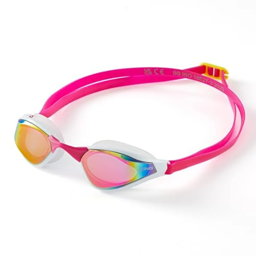 Swim racing goggles for competitive use, polycarbonate lens with pink opal tint, low-profile Mach 1 design, includes carry bag,
Swim racing goggles for competitive use, polycarbonate lens with pink opal tint, low-profile Mach 1 design, includes carry bag,
