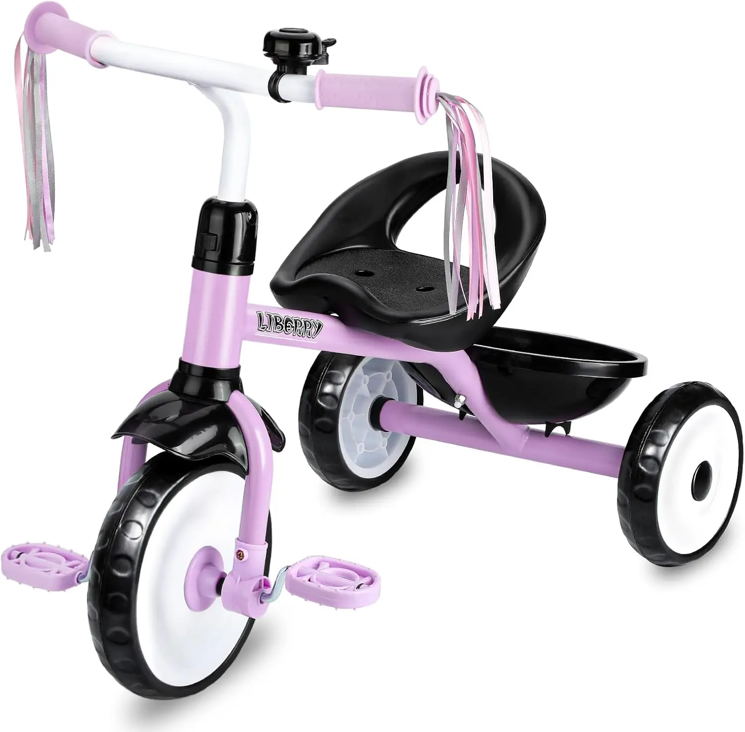 Toddler Tricycle for Ages 2-4, Kids Trike with Bell, Basket & Removable Pedal, Purple 3-Wheel Bike Toy Gift
Toddler Tricycle for Ages 2-4, Kids Trike with Bell, Basket & Removable Pedal, Purple 3-Wheel Bike Toy Gift