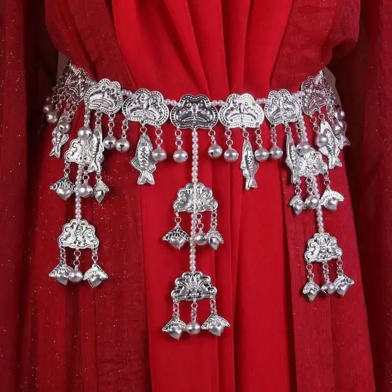 Ornaments And Accessories Fish Bell Waist Chain Belt Ethnic Minority Ancient Style Silver Plating Miao Ethnic
Ornaments And Accessories Fish Bell Waist Chain Belt Ethnic Minority Ancient Style Silver Plating Miao Ethnic