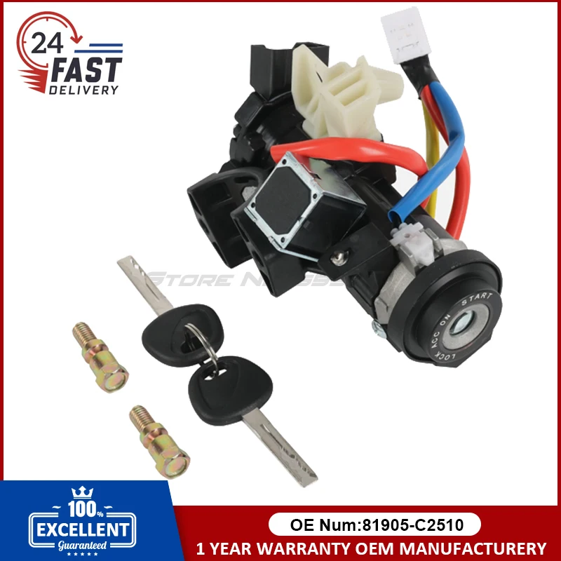 Ignition Switch with 2 Keys for 2015-2019 Hyundai Sonata Base,Eco,Limited,SE,SEL,Sport L4 1.6L Turbo,2.0L,2.4L GDI Engines
Ignition Switch with 2 Keys for 2015-2019 Hyundai Sonata Base,Eco,Limited,SE,SEL,Sport L4 1.6L Turbo,2.0L,2.4L GDI Engines