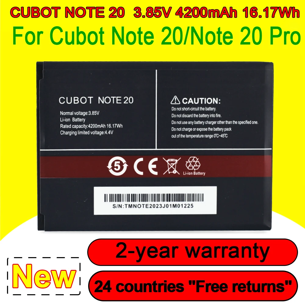 NEW 4200mAh Battery For Cubot Note 20 /Note 20 Pro Phone Replacement High Quality With Tracking Number
NEW 4200mAh Battery For Cubot Note 20 /Note 20 Pro Phone Replacement High Quality With Tracking Number