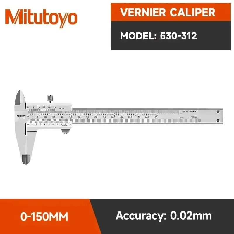 Mitutoyo 530-312 Digital Calipers Precision 0.02mm 150mm Stainless Steel Vernier Absolute Measurement Woodworking Tool
Mitutoyo 530-312 Digital Calipers Precision 0.02mm 150mm Stainless Steel Vernier Absolute Measurement Woodworking Tool