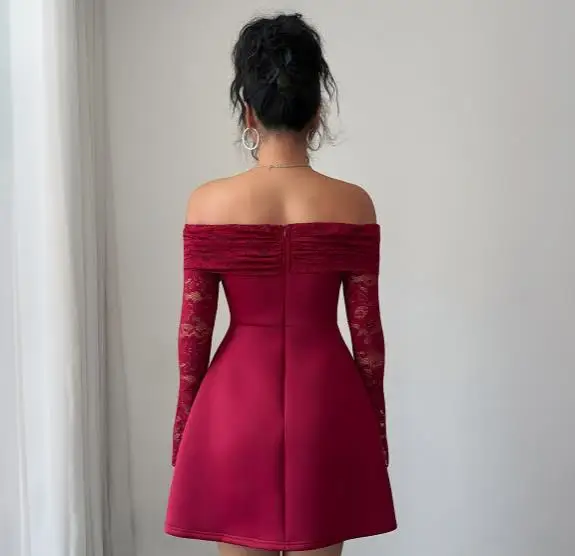 Women's Dress 2025 New Fashion Casual Autumn/winter Elegant Style Sexy Strapless Lace Long Sleeved Party Evening Dress for Women
Women's Dress 2025 New Fashion Casual Autumn/winter Elegant Style Sexy Strapless Lace Long Sleeved Party Evening Dress for Women