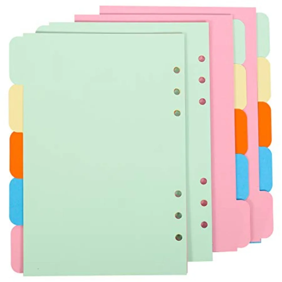 4Pack A5 Binder Dividers 20-Tab Paper Index Divider Vertical Tabs Page for 6-Holes Ring Binders Filofax Notebooks Travel Diary
4Pack A5 Binder Dividers 20-Tab Paper Index Divider Vertical Tabs Page for 6-Holes Ring Binders Filofax Notebooks Travel Diary