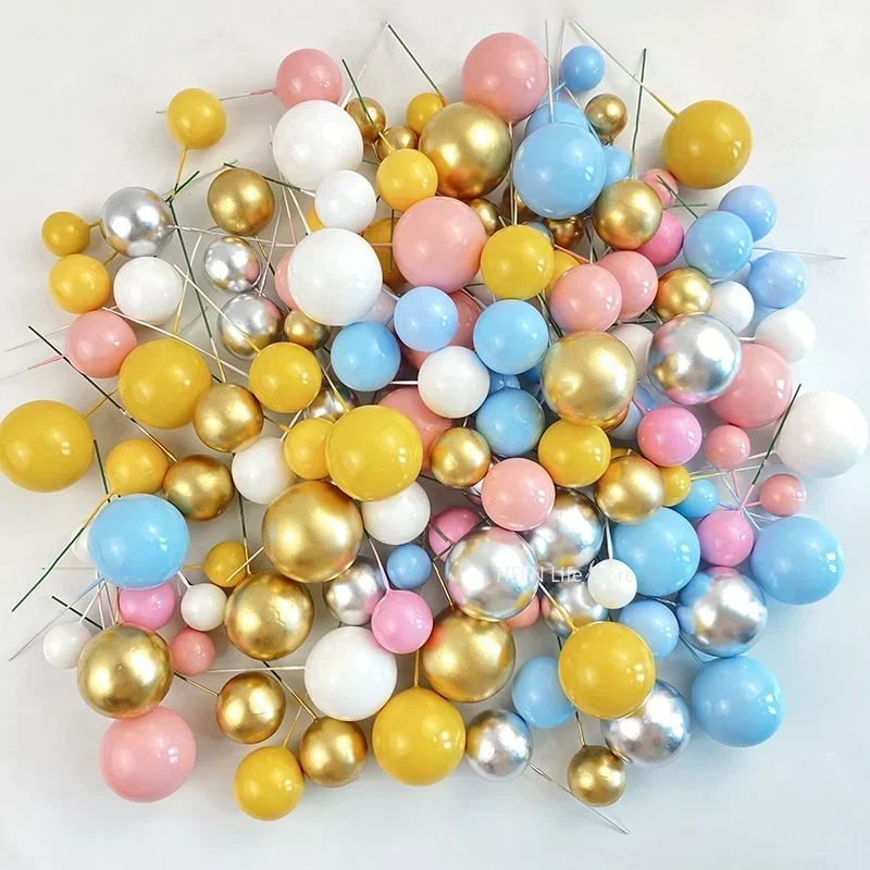 10Pcs Balls Cake Toppers 2-4cm Gold Silver Skin Brown Boho Balls Cake Topper for Birthday Wedding Cake Decorating Accessories
10Pcs Balls Cake Toppers 2-4cm Gold Silver Skin Brown Boho Balls Cake Topper for Birthday Wedding Cake Decorating Accessories