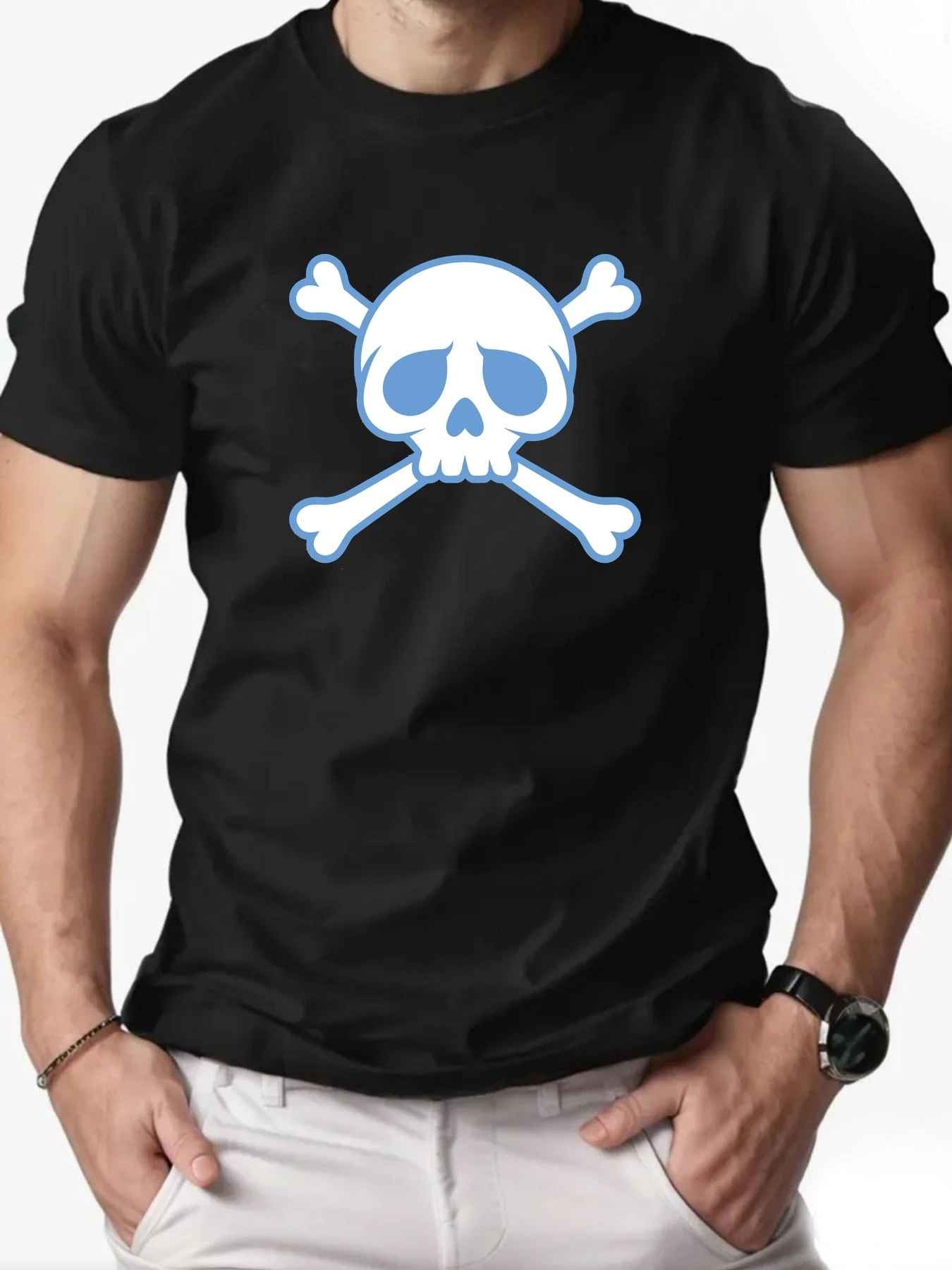 Cartoon T shirts 100% Cotton Skulls Printing Pattern Men's Round Neck Casual Short Sleeve Summer Fashion Breathable Top Tees
Cartoon T shirts 100% Cotton Skulls Printing Pattern Men's Round Neck Casual Short Sleeve Summer Fashion Breathable Top Tees