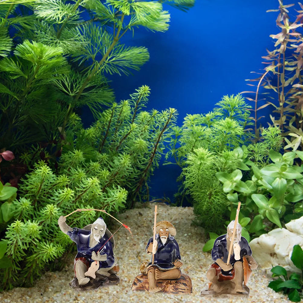 2Pcs Ceramic Fisherman Ornament Old Fisherman Statue Desktop Bonsai Decor Aquarium Rockery Fish Tank Decoration
2Pcs Ceramic Fisherman Ornament Old Fisherman Statue Desktop Bonsai Decor Aquarium Rockery Fish Tank Decoration