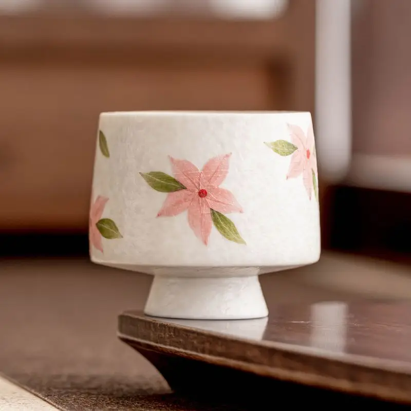 Ceramic White Cherry Blossom High Footed Tea Cup, Tea Tasting Cup, Tea Set
Ceramic White Cherry Blossom High Footed Tea Cup, Tea Tasting Cup, Tea Set