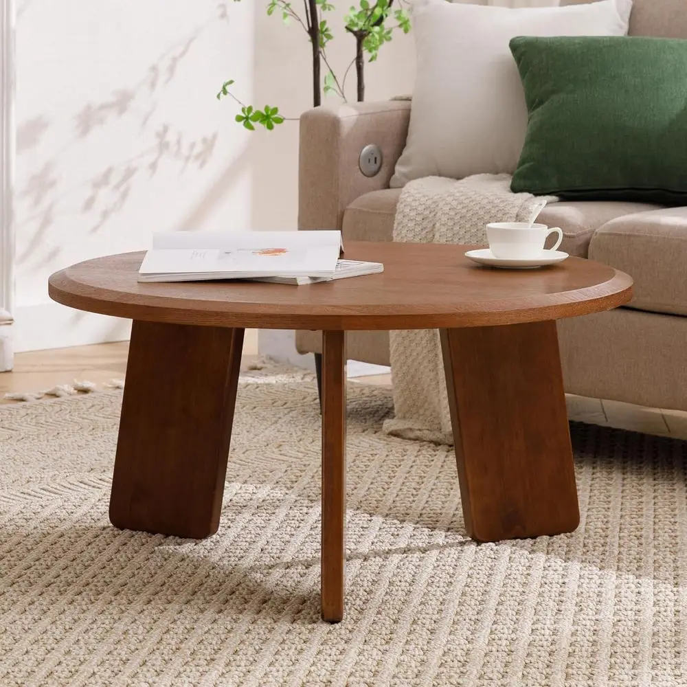 32-inch Rustic Walnut Wood Coffee Table with Solid Legs, Easy Assembly, Suitable for Living Room
32-inch Rustic Walnut Wood Coffee Table with Solid Legs, Easy Assembly, Suitable for Living Room