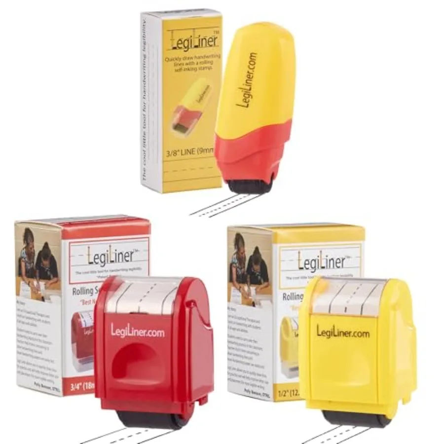 Teacher Stamp Super Set 3/4" 1/2" and 3/8" Dashed Handwriting Line Rollers Red Yellow Y/R Tri-Line Pattern Refillable Ink Class
Teacher Stamp Super Set 3/4" 1/2" and 3/8" Dashed Handwriting Line Rollers Red Yellow Y/R Tri-Line Pattern Refillable Ink Class