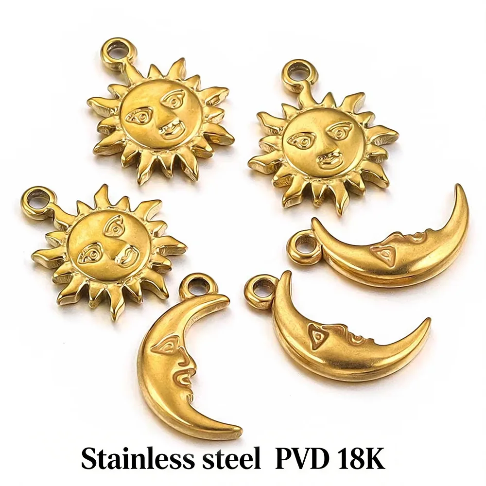 Классические Подвески «солнце и луна» из нержавеющей стали, 10 шт.
Классические Подвески «солнце и луна» из нержавеющей стали, 10 шт.