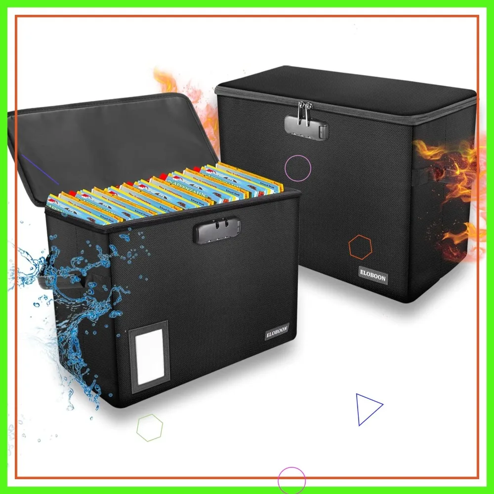 2 Pack Fireproof Comic Book Storage Box with Lock, Water-Resistant Moistureproof Short Box, Non-Slip Bottom, Black
2 Pack Fireproof Comic Book Storage Box with Lock, Water-Resistant Moistureproof Short Box, Non-Slip Bottom, Black