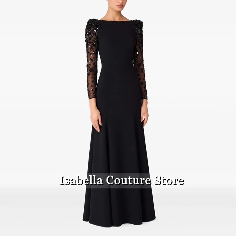 Black Evening Dress Long Sleeves A Line Luxury Sequin Gowns Floor Length Elegant Wedding Guest Dresses 2025 Customized
Black Evening Dress Long Sleeves A Line Luxury Sequin Gowns Floor Length Elegant Wedding Guest Dresses 2025 Customized
