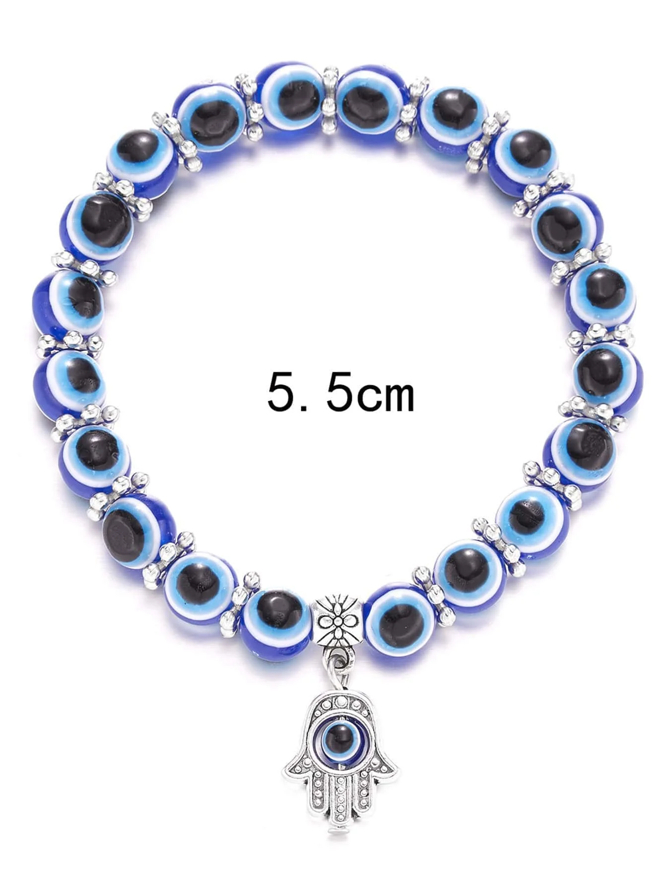 Evil Eye Beaded Bracelet With Hamsa Hand Charm For Women Daily Wear
Evil Eye Beaded Bracelet With Hamsa Hand Charm For Women Daily Wear