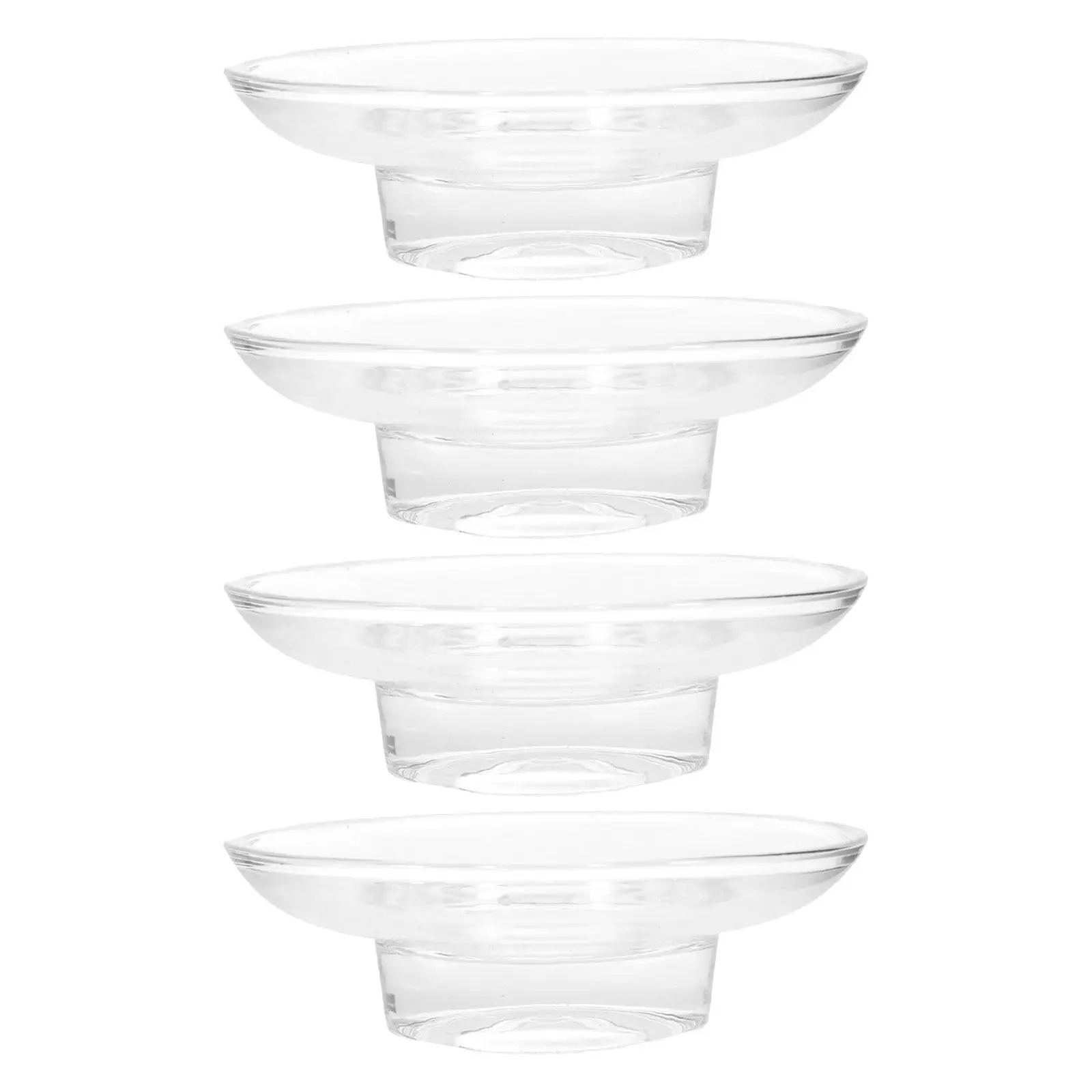 4Pcs Glass Soap Dish Transparent Round Holder Stable Base for Bathroom Shower Sink Countertop Decorative Soap Tray Holder
4Pcs Glass Soap Dish Transparent Round Holder Stable Base for Bathroom Shower Sink Countertop Decorative Soap Tray Holder