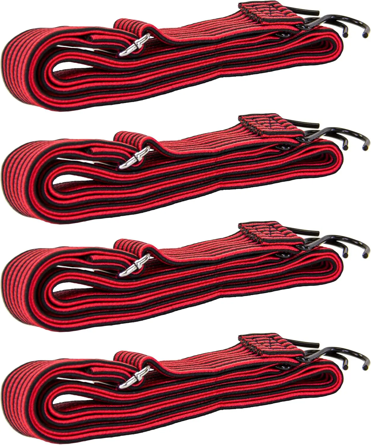 Регулируемые плоские эластичные ремни-банджи длиной 63 дюйма (4 шт.) с крючками и пряжками, сверхпрочные эластичные стяжки для переезда и использования на улице
Регулируемые плоские эластичные ремни-банджи длиной 63 дюйма (4 шт.) с крючками и пряжками, сверхпрочные эластичные стяжки для переезда и использования на улице