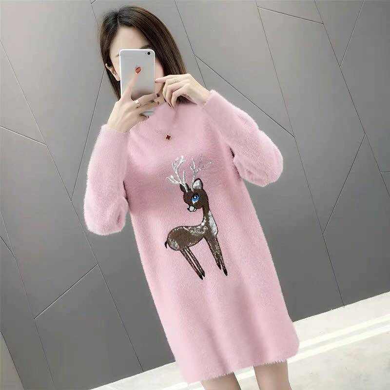 Thickened Mink Velvet Dress Women's Autumn Winter Mid-Length A-Line Casual Style Long Sleeve Half High Collar Polyester Fiber
Thickened Mink Velvet Dress Women's Autumn Winter Mid-Length A-Line Casual Style Long Sleeve Half High Collar Polyester Fiber