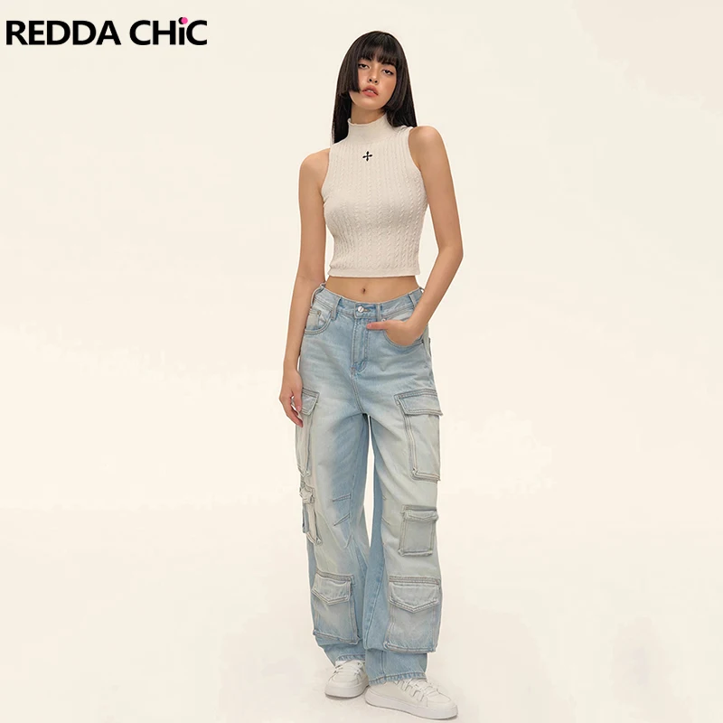 REDDACHiC женские мешковатые джинсы в стиле хип-хоп с несколькими карманами, потертые усы с низкой посадкой, повседневные широкие джинсовые брюки, винтажная рабочая одежда-карго
REDDACHiC женские мешковатые джинсы в стиле хип-хоп с несколькими карманами, потертые усы с низкой посадкой, повседневные широкие джинсовые брюки, винтажная рабочая одежда-карго