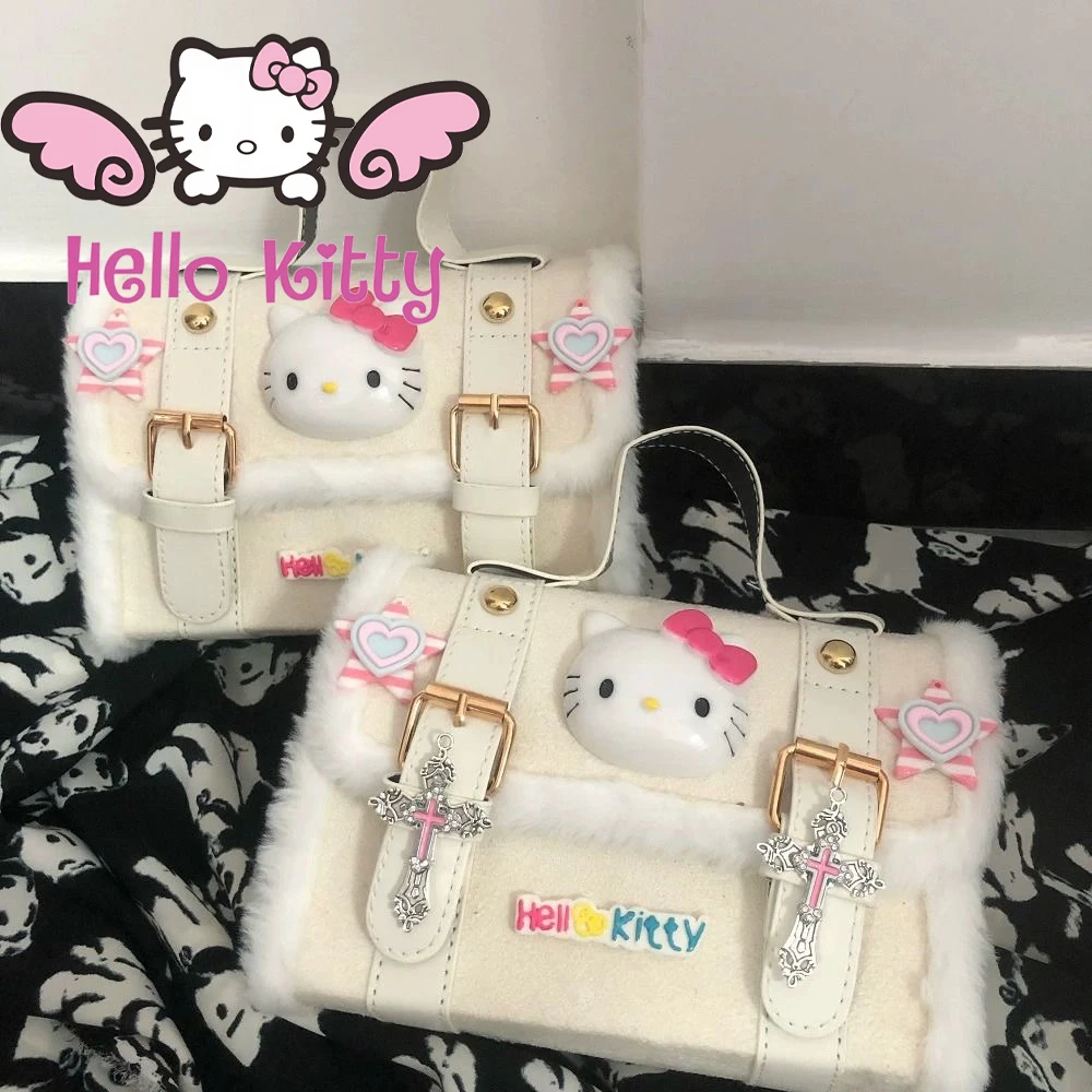 Новая сумка Hello Kitty, милая женская сумка MINISO Sanrio, зимняя Y2K Spicy Girl Style, подвесная цепочка через плечо, сумка для девочек, подарок 
Новая сумка Hello Kitty, милая женская сумка MINISO Sanrio, зимняя Y2K Spicy Girl Style, подвесная цепочка через плечо, сумка для девочек, подарок