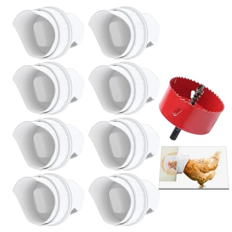 DIY Chicken Feeder Ports Rain Proof Gravity Feed Kits for Buckets, Bins, Troughs and More, s
DIY Chicken Feeder Ports Rain Proof Gravity Feed Kits for Buckets, Bins, Troughs and More, s